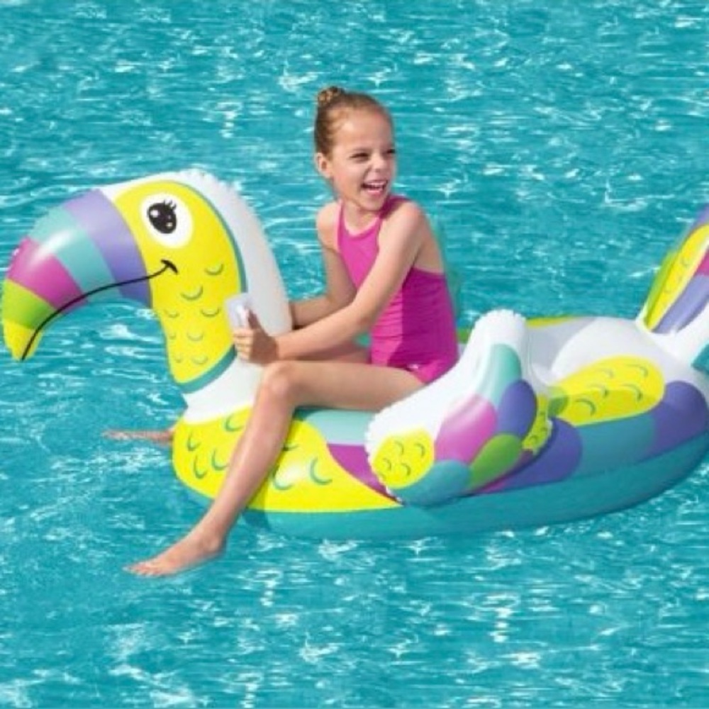 Colorful Toucan Inflatable Pool Float 🩷🌴 - Picture 1 of 7